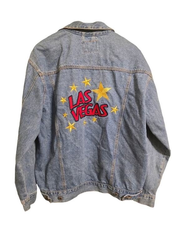 Vintage Jackets & Blazers - Vintage | Denim Jacket with Las Vegas Star Patch